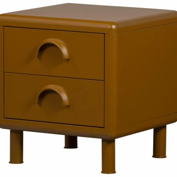 Discount WOOOD Rune Ladekast/nachtkastje 2 Lades Metaal Honinggeel