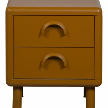 Discount WOOOD Rune Ladekast/nachtkastje 2 Lades Metaal Honinggeel