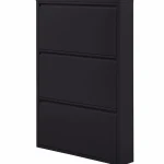 Hot WOOOD Sabine 3-vaks Schoenenkast Metaal Zwart