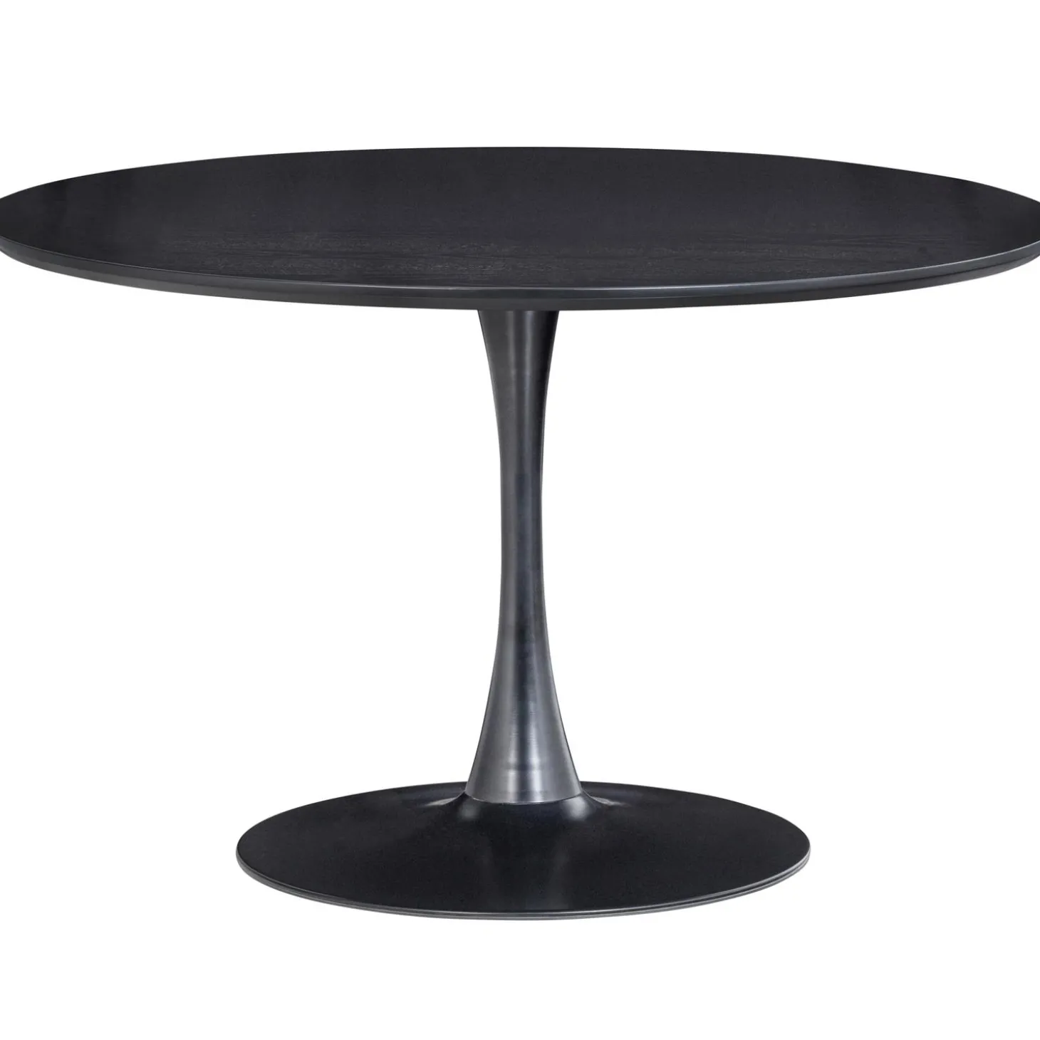 sammy-eettafel-trompetvoet-ron-miofciyf-0.webp Outlet WOOOD Sammy Eettafel Trompetvoet Rond Mdf Zwart ø120 Cm