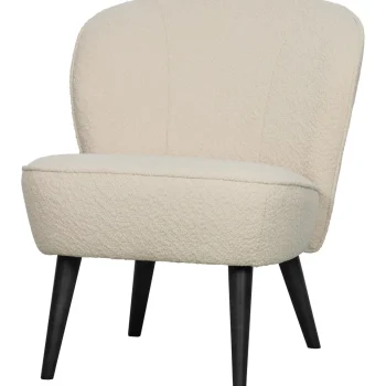 Hot WOOOD Sara Fauteuil Bouclé Crème