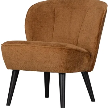 Clearance WOOOD Sara Fauteuil Structure Velvet Cognac