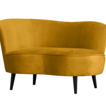 New WOOOD Sara Lounge Fauteuil Links Velvet Oker