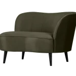 New WOOOD Sara Lounge Fauteuil Rechts Velvet Warm Groen