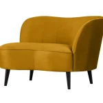 Fashion WOOOD Sara Lounge Fauteuil Rechts Velvet Oker