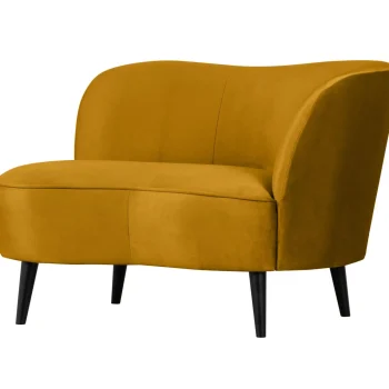 Fashion WOOOD Sara Lounge Fauteuil Rechts Velvet Oker