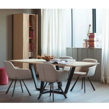 Discount WOOOD Sara Poef Hoog Velvet 46xø46 Framboos