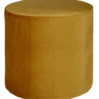 Clearance WOOOD Sara Poef Hoog Velvet 46xø46 Oker