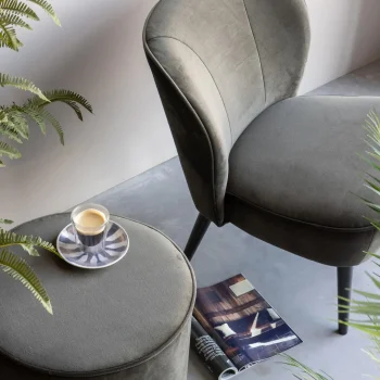 New WOOOD Sara Poef Hoog Velvet Warm 46xø46 Groen