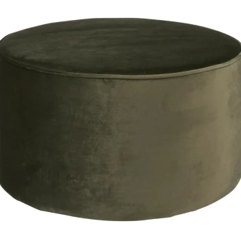 Hot WOOOD Sara Poef Laag Velvet Warm 36xø60 Groen
