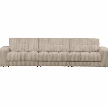 Hot WOOOD Second Date 3-zits Bank Ribstof Travertin