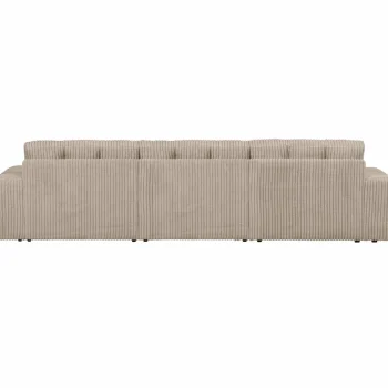 Hot WOOOD Second Date 3-zits Bank Ribstof Travertin