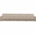 Online WOOOD Second Date 4-zits Bank Ribstof Travertin