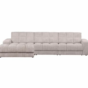 Best WOOOD Second Date Chaise Longue Links Ribstof Naturel