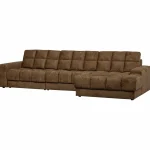 New WOOOD Second Date Chaise Longue Rechts Structure Velvet Brass
