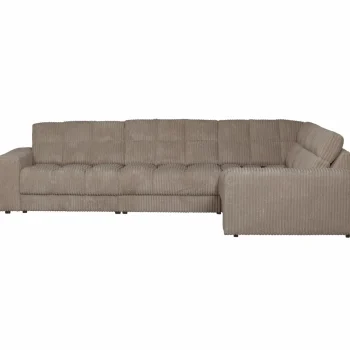 Discount WOOOD Second Date Hoekbank Rechts Ribstof Mud