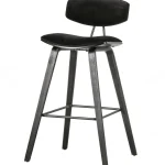 Discount WOOOD Senn Barstoel Velvet Zwart