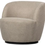 Hot WOOOD Serra Draaifauteuil Geweven Stof Zand