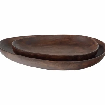 Best WOOOD Sevran Dienblad Mango Hout Bruin - Set Van 2
