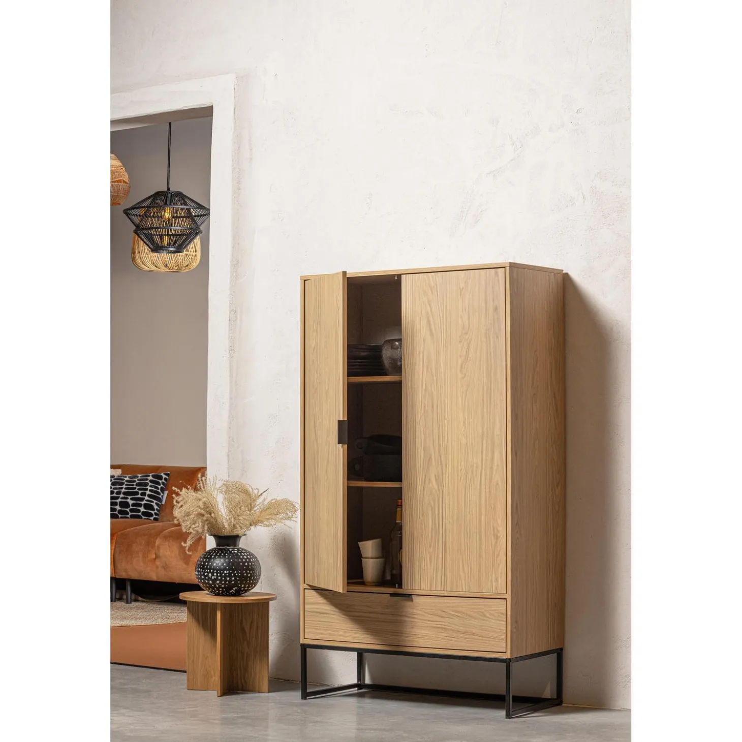 silas-2-deurs-kast-eiken-decor-BemapquL-2.webp Clearance WOOOD Silas 2-deurs Kast Decor Eiken