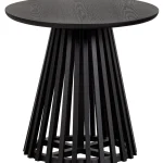 Discount WOOOD Slats High Bijzettafel Hout Zwart 48xø50