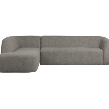 Best WOOOD Sloping Hoekbank Links Grijs Melange