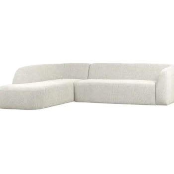 Fashion WOOOD Sloping Hoekbank Links Pearl Melange