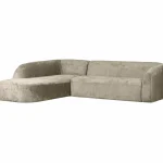 Sale WOOOD Sloping Hoekbank Links Structure Velvet Wheatfield