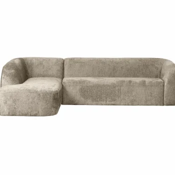 Sale WOOOD Sloping Hoekbank Links Structure Velvet Wheatfield