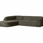 New WOOOD Sloping Hoekbank Links Structure Velvet Frost