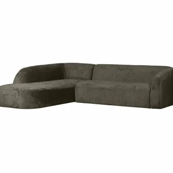 New WOOOD Sloping Hoekbank Links Structure Velvet Frost