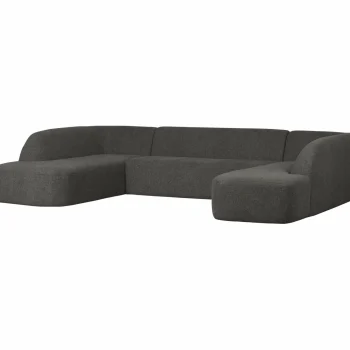Clearance WOOOD Sloping U-vorm Bank Melangegrijs/zwart Grijs/zwart Melange