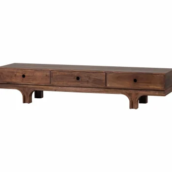 Online WOOOD Staes Tv Meubel 3 Lades Mango Hout Walnoot