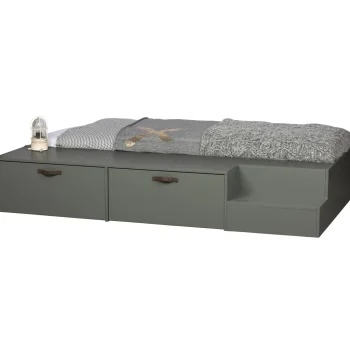 Hot WOOOD Stage Bed + Lades Grenen Soap 80x200 Cm Excl. Lattenbodem