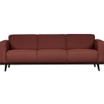 Fashion WOOOD Statement 3-zits Bank 230 Cm Bouclé Kastanje Kastanjebruin