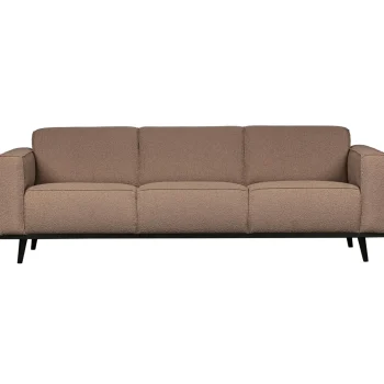 Best WOOOD Statement 3-zits Bank 230 Cm Bouclé Nougat