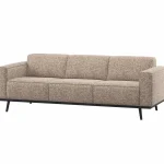 Outlet WOOOD Statement 3-zits Bank 230 Cm Lichtbruin Melange