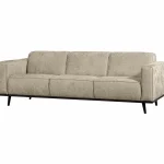 Best WOOOD Statement 3-zits Bank 230 Cm Structure Velvet Wheatfield