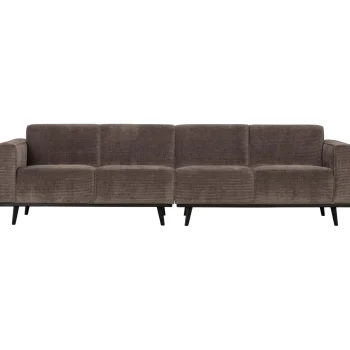 Clearance WOOOD Statement 4-zits Bank 280 Cm Ribstof Taupe