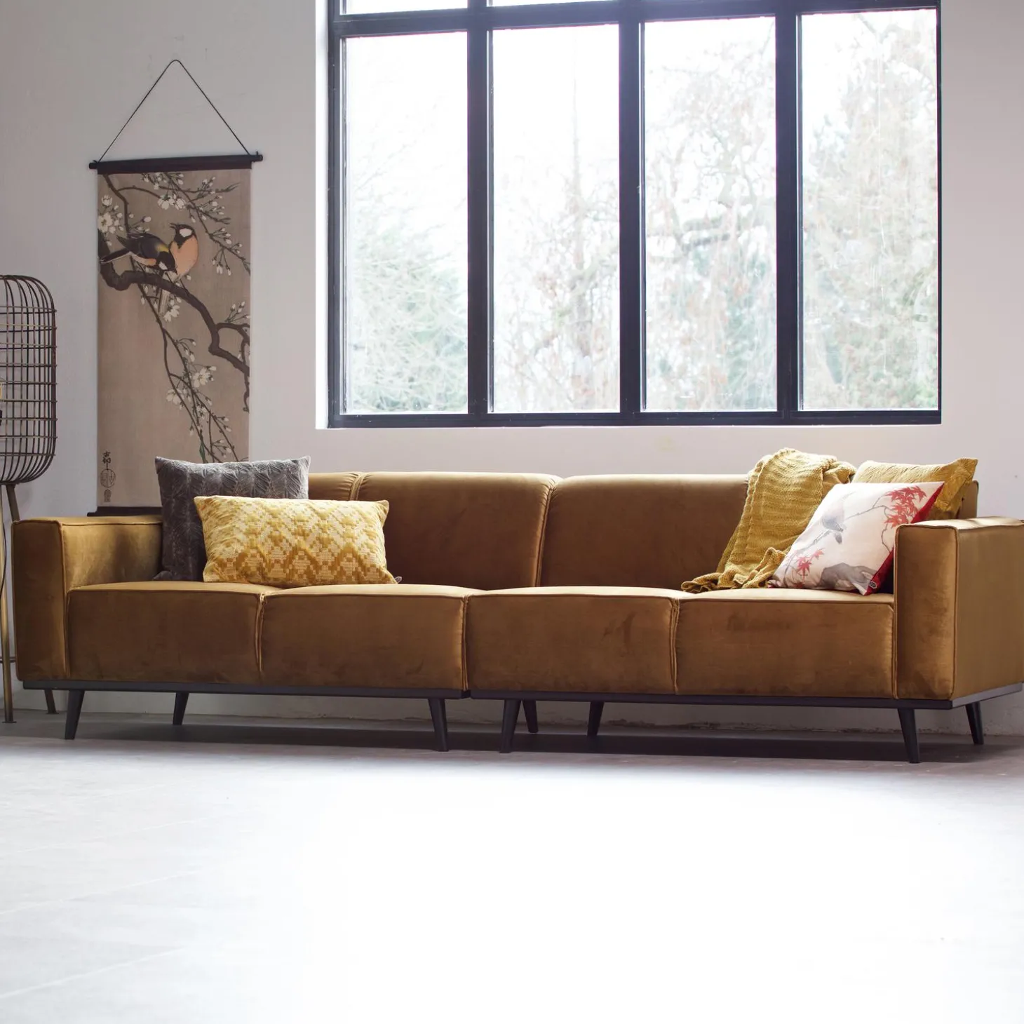 statement-4-zits-bank-280-cm-v-xDiZJCja-1.webp Best WOOOD Statement 4-zits Bank 280 Cm Velvet Honinggeel