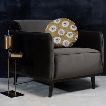 Outlet WOOOD Statement Fauteuil Met Arm Velvet Warm Groen