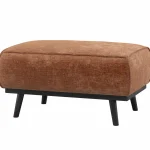 Fashion WOOOD Statement Hocker Chenille Velvet Terra