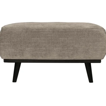 Hot WOOOD Statement Hocker Ribstof Clay Kleigrijs