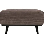 Fashion WOOOD Statement Hocker Ribstof Taupe