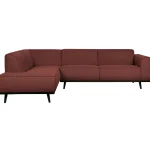 Sale WOOOD Statement Hoekbank Links Bouclé Kastanje Kastanjebruin