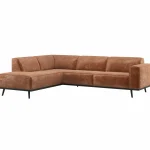 Clearance WOOOD Statement Hoekbank Links Chenille Velvet Terra