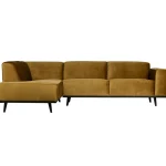 Online WOOOD Statement Hoekbank Links Velvet Honinggeel