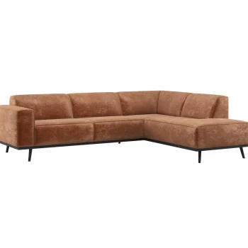 Clearance WOOOD Statement Hoekbank Rechts Chenille Velvet Terra