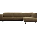 New WOOOD Statement Hoekbank Rechts Ribstof Rots