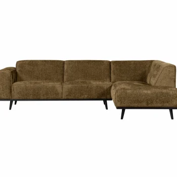 New WOOOD Statement Hoekbank Rechts Structure Velvet Brass